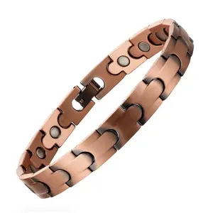 Pure Copper Magnetic Bracelet for Women, 3500 Gauss Magnets, Adjustable Bracelet with Sizing Tool, Fashion Jewelry Gift for Her
