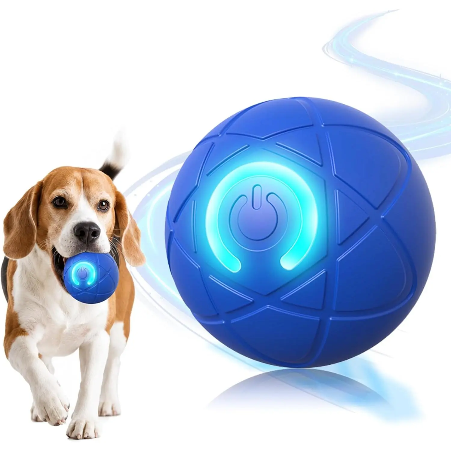 Interactive Dog Toys Dog Balls Activated Automatic Rolling Ball for Puppy Small Medium Dogs Smart Jumping Automatic Moving Bouncing and Rotating Ball Vibrating Keep Them Busy