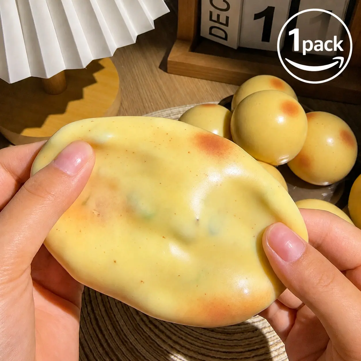 Crunchy Potato Stress Relief Toy, Soft Cracking Texture, Building block & Clay Filling, Slow Rebound, Realistic Potato Shape, Kids & Adults Relax Gift