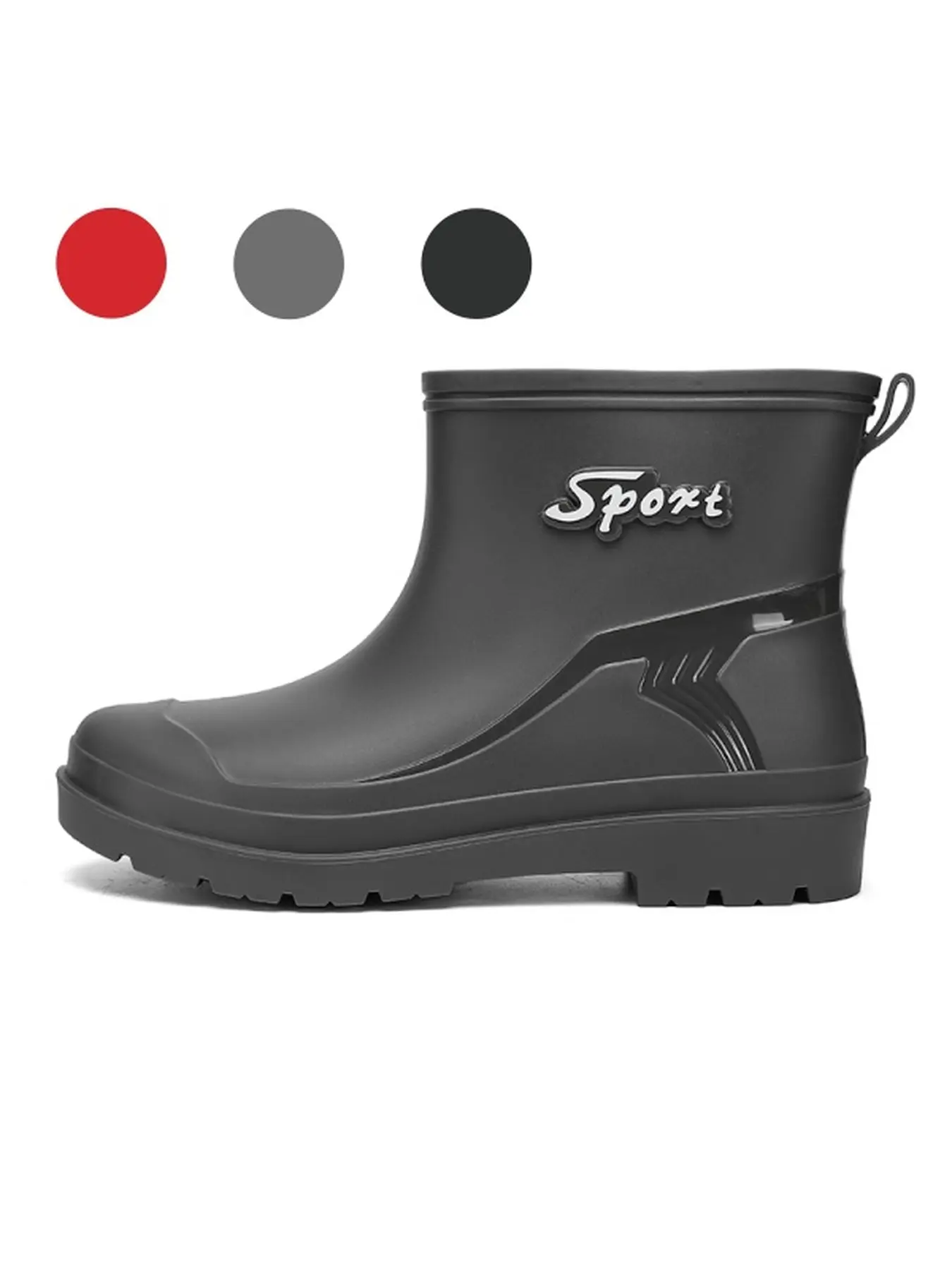 Mens Waterproof Short Rain Boots City Commute Thick Sole Stable Walking Shoes For Daily Travel Rainy Stroll Lightweight Breathable Rubber Upper Footwear