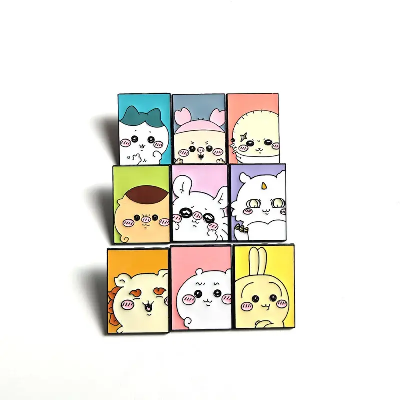 4-Piece Cartoon Usagi Brooch Set, Japanese-Style Anime Pins, Decor Accessories for Room Decorations