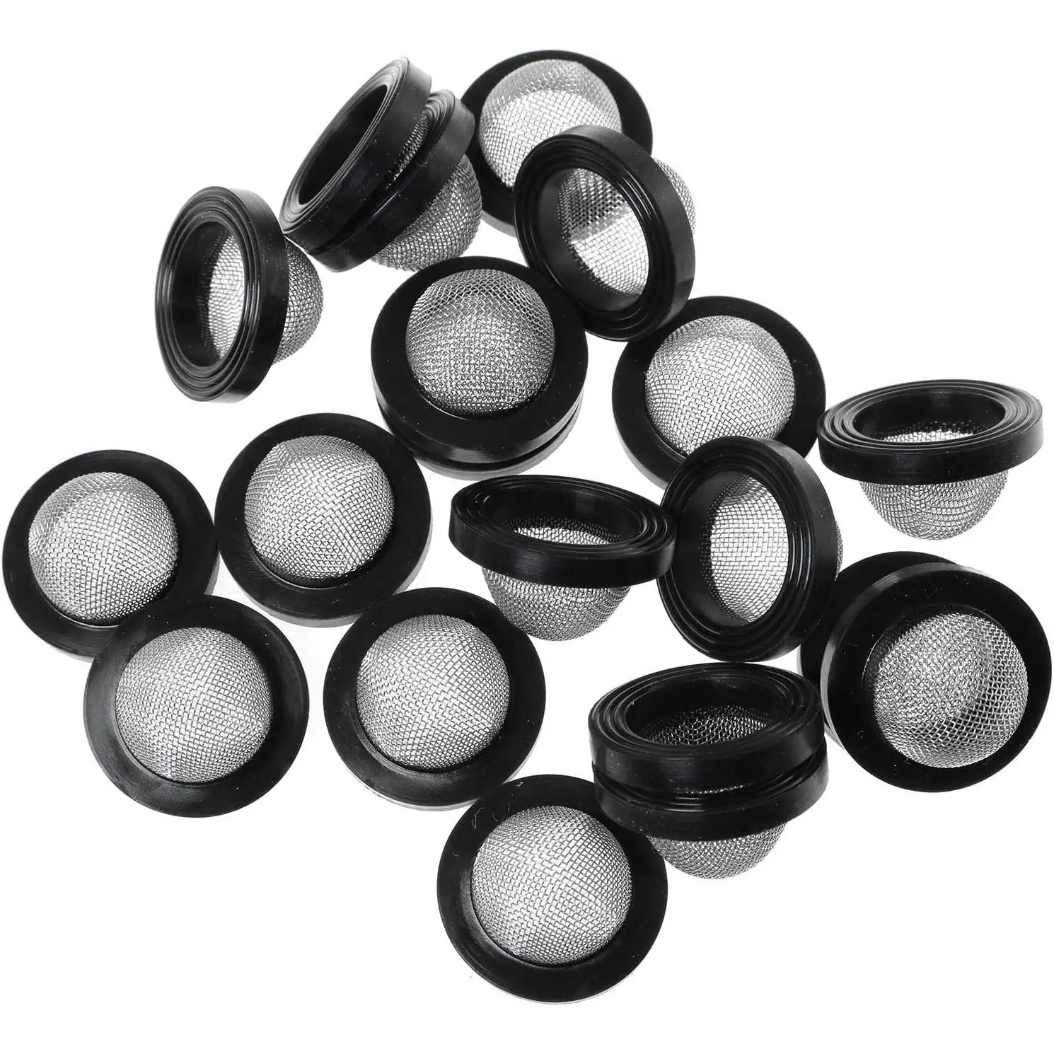 Hose Filter Net 20 count Seal O Ring Hose Rubber Washers Gaskets with 304 Stainless Steel 60 Filter Screen for 1/2 Inch Shower