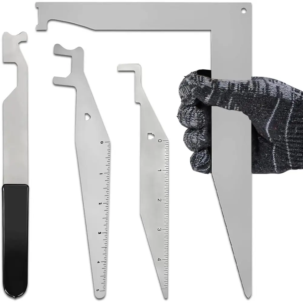 Firefighting Multi-Purpose Emergency Tool Kit, 4-Pack High-Strength Spring Steel Tools for Firefighters – Compact L-Shape Design for Emergency Operations