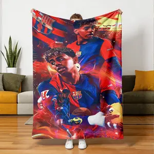 Barcelona Yamar Flannel Blanket, Soft Skin-Friendly Warmth, Ideal for Sofa Bedroom Nap, Multi-Scene Use, Cozy and Comfortable