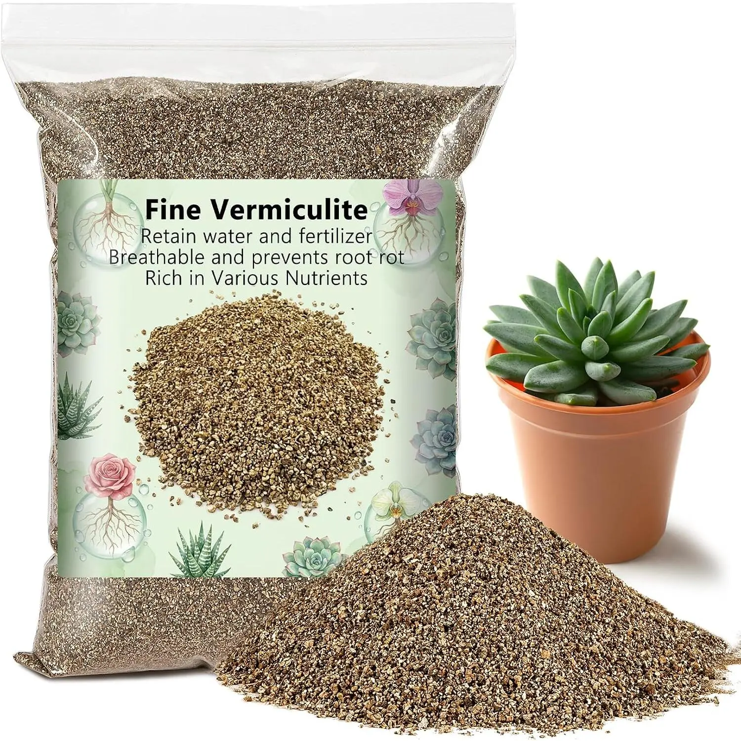 14.6oz Vermiculite Gardening Potting Supplies - Soil Amend., Water Hold Drainage Aid for Seed Starting, Indoor Potting & Soil Aeration