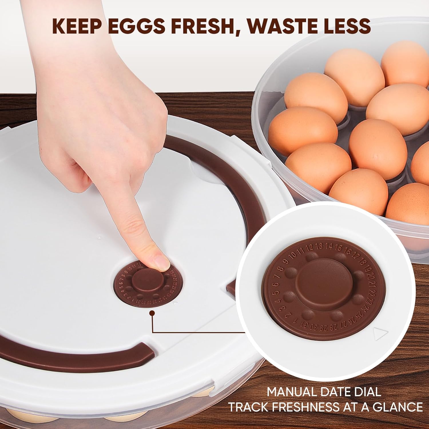 2-Pack Deviled Egg Container with Lid - 34-Egg Platter with Handle, Stackable & Portable Carrier for Parties, Holidays, Camping, and Fridge Storage 2-Pack Deviled Egg Container with Lid - 34-Egg Platter with Handle, Stackable & Portable Carrier for Parties, Holidays, Camping, and Fridge Storage