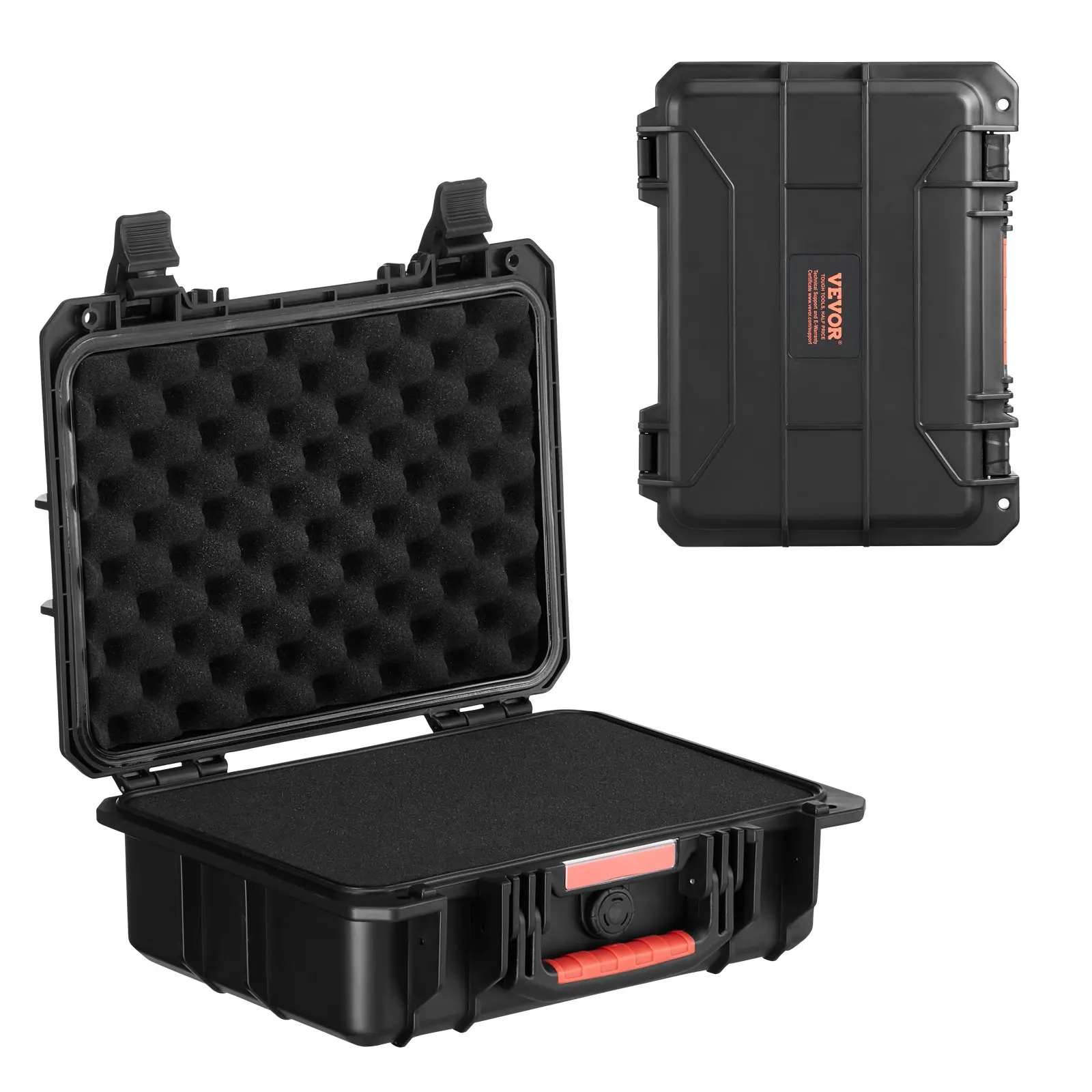 【DealsForYouDays】VEVOR Weatherproof Hard Case, Heavy Duty Protective Dry Box Case with Pre-cut Foam, and Retractable Pull Handles for Travel, Hunting, Military, Tactical, IP67 Waterproof Case for Cameras (40x32x16.6)