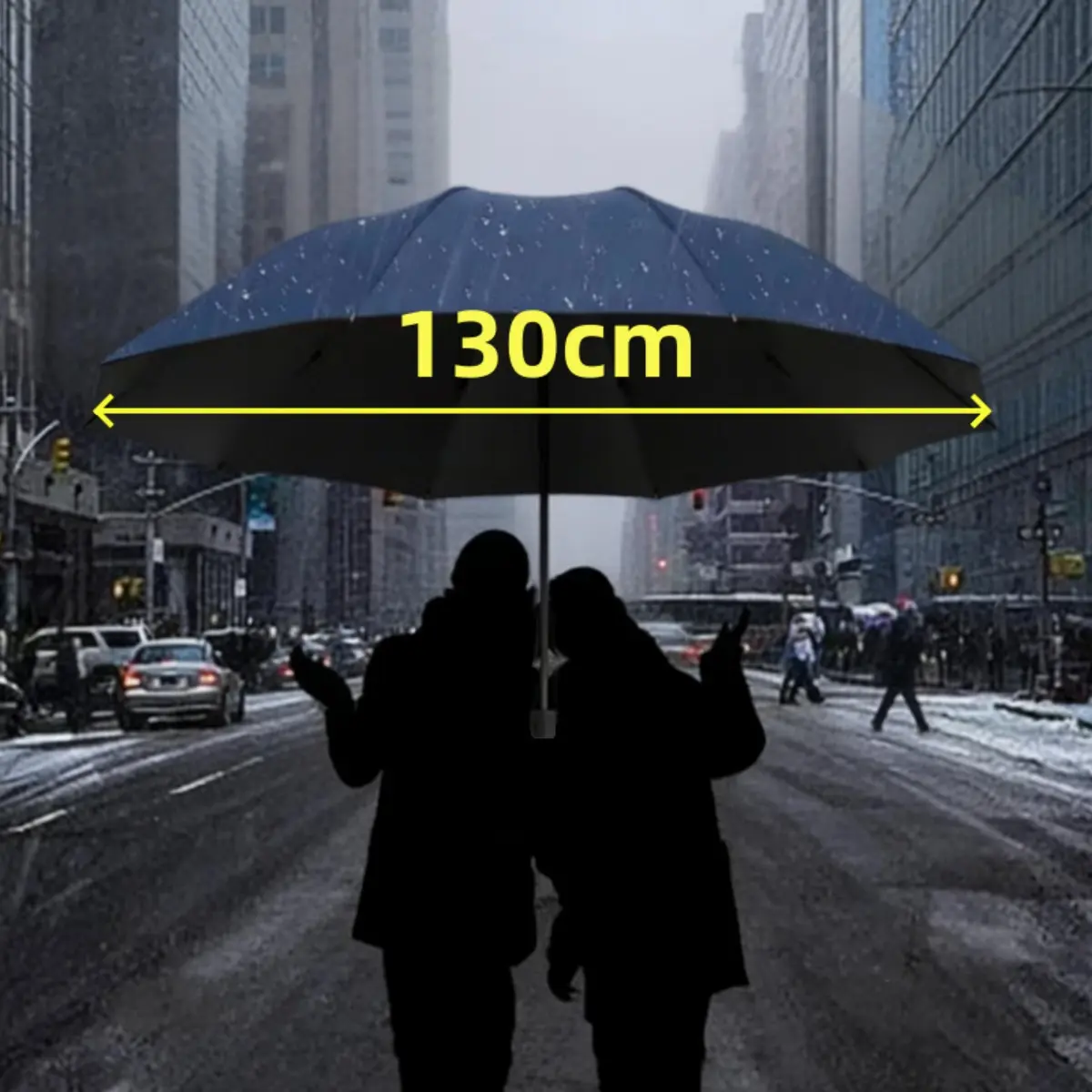 Fashion Business Large Folding Umbrella, 130cm 10 Sturdy Ribs, High Quality Windproof Rain Umbrella, Durable Design, Perfect for Outdoor Use