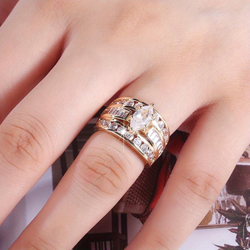 Elegant Shining Cubic Zirconia Ring – Perfect for Weddings Engagements Promises and Bridal Eternity Moments Ideal Gift for Anniversaries Valentine’s Day and Christmas