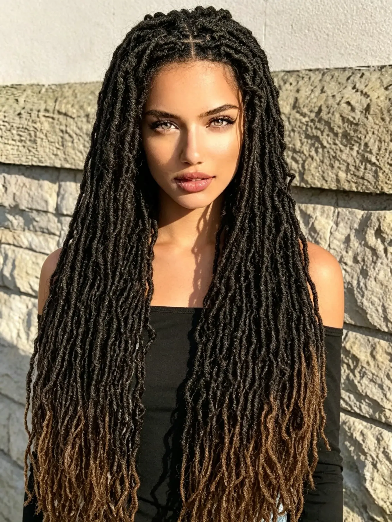 40 Inch Full Lace Butterfly Locs Wig, Synthetic Fiber, Long Hair Extension, Natural Look, Easy to Style, Perfect for Daily Wear, Braided Hair Wigs
