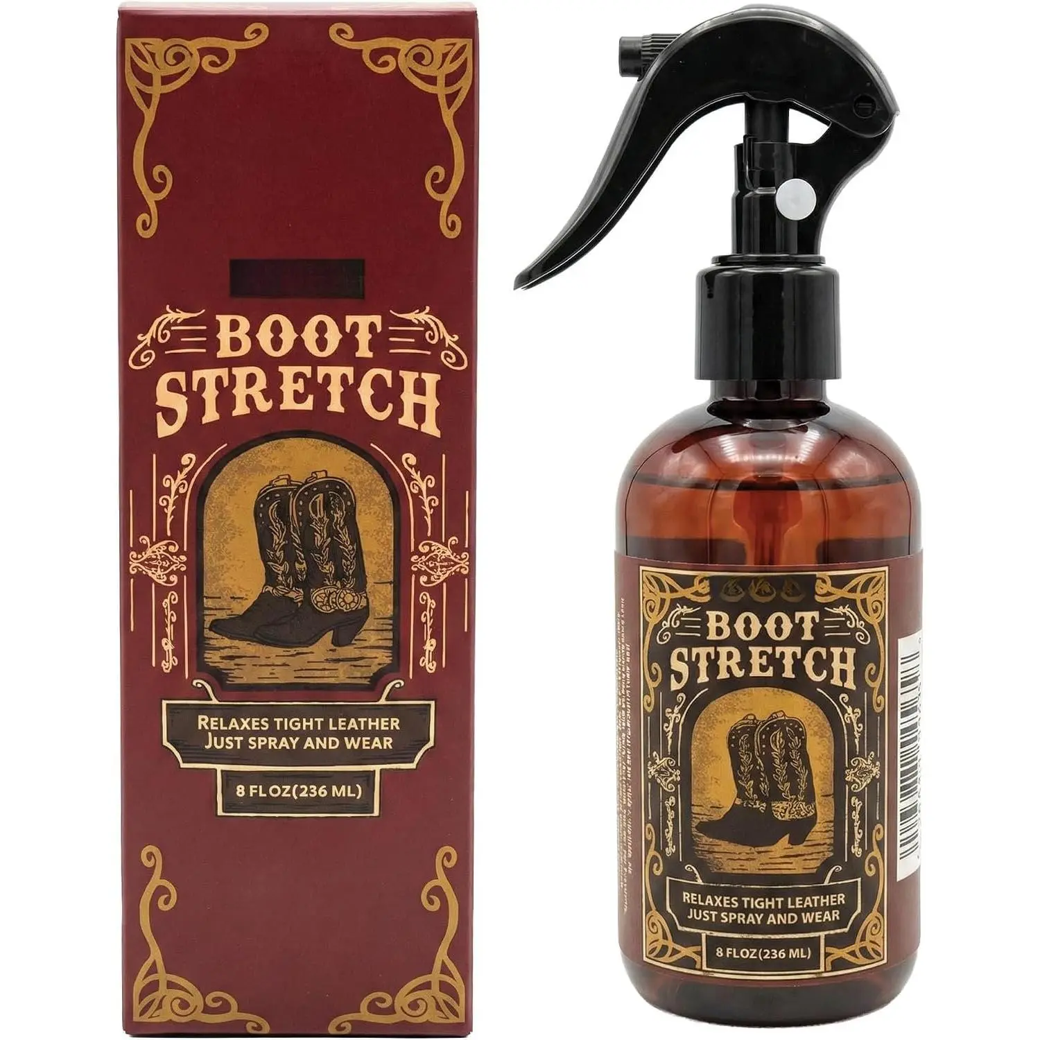 Boot Stretcher  - Shoe Stretch  & Leather Softener For Cowboy Boots & Fashion Shoes - 8.5 oz