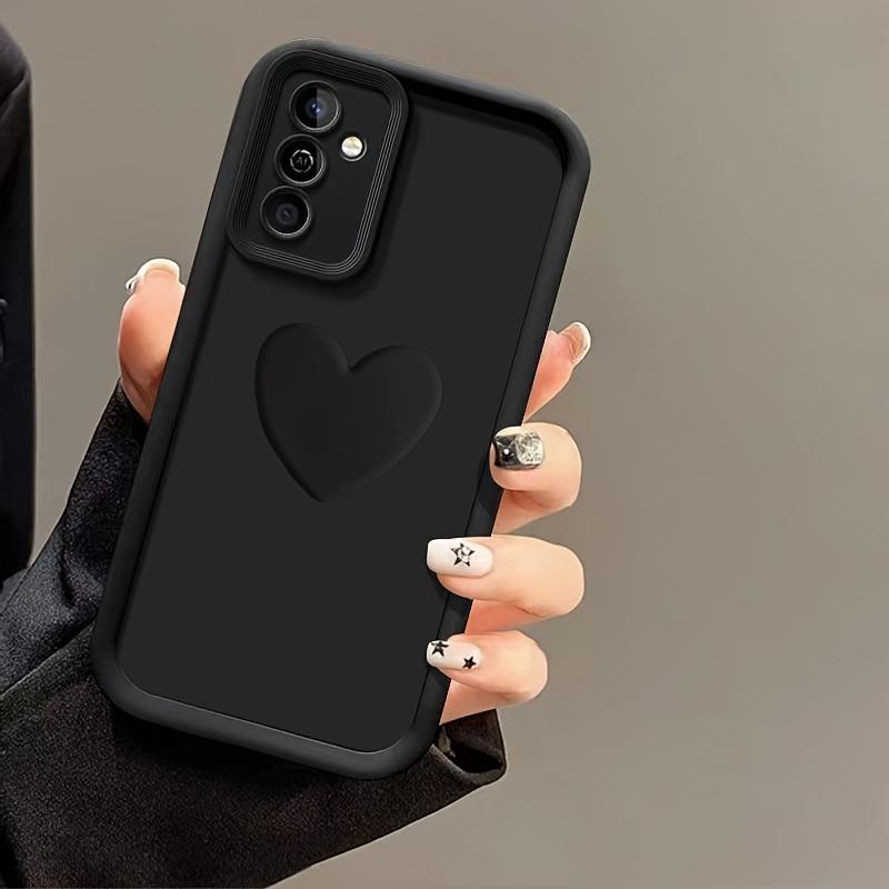 TPU Mobile Phone Case with Heart Shape Decoration Compatible with Galaxy A56/A55-5G/A36/A35-5G/A26-5G/A25-5G/A16-5G/A15/73-5G