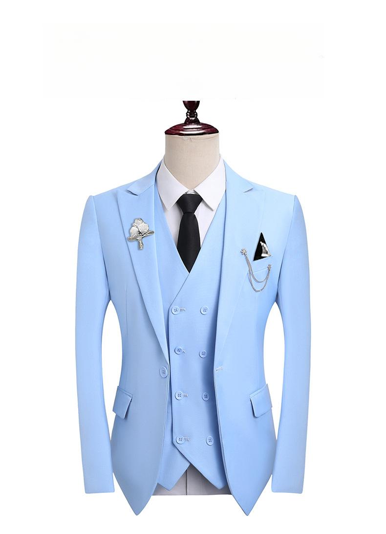 Cross-border New Three-piece Groom Suit Banquet Men's Suit Wedding Dress Amazon Foreign Trade Groomsmen Suit
