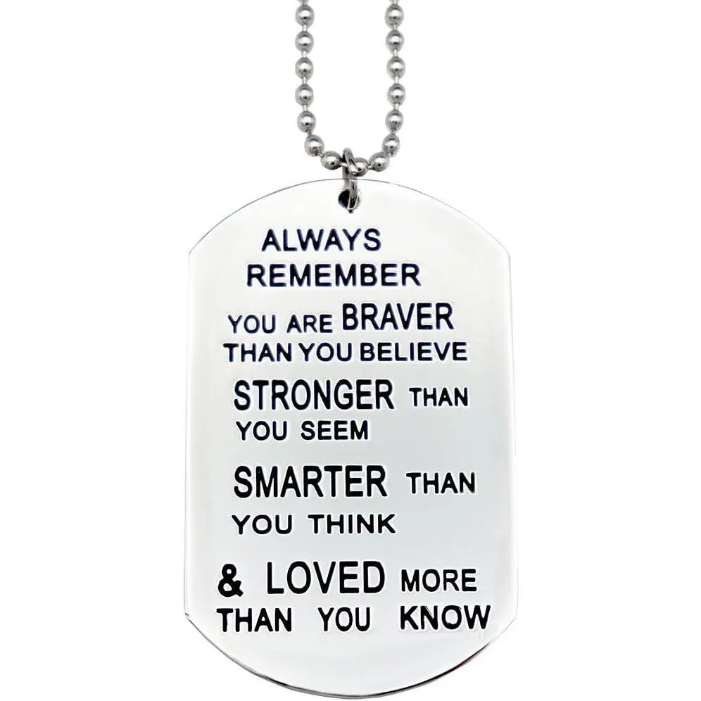 Braver Necklace for men/Women, Graduation Gifts for Son Daughter