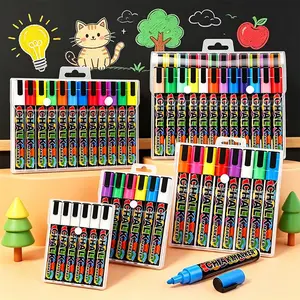 Eraser Liquid Powder Pencil for Professional Art Use, Colorful/, Washable, Erasable, Suitable for Glow Boards, Mirrors, Transparent Panels