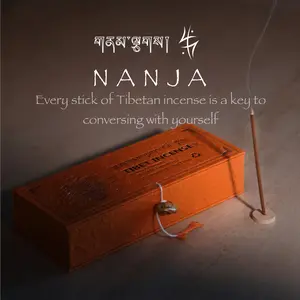 Nanja Tibet Millennial Aroma | Traditional Yellow Jambhala Tibetan Incense, Premium Wellness Home Fragrance