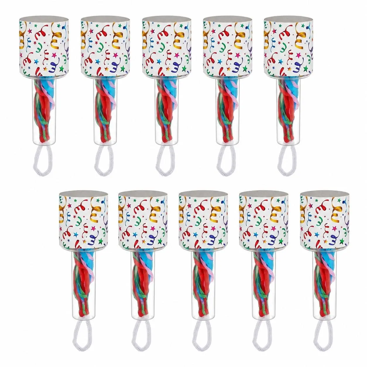 10-Pack Handmade Confetti Firecrackers, Colorful Paper Shreds, Noiseless Party Fireworks, Easy Cleanup, Ideal for Weddings, Birthdays, Events