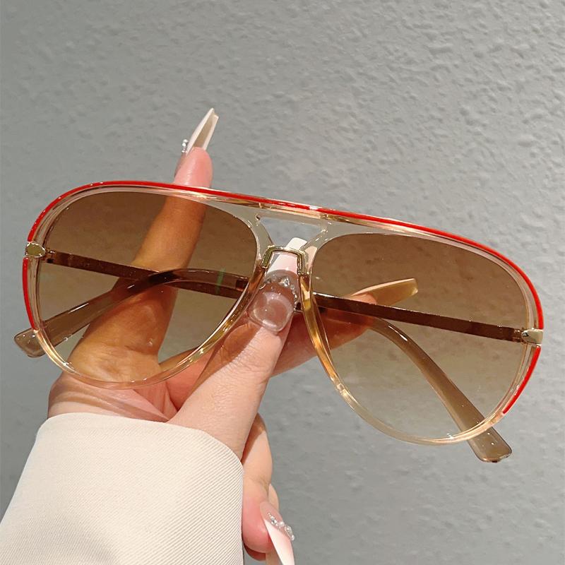 Retro Aviator Sunglasses for Men, 2025 New Fashion Multi-color Gradient Sunglasses, Trendy Casual Outdoor Decorative Sunglasses for Women