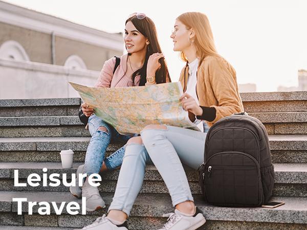 Quilted College Laptop Backpack for Women, Water-Resistant Daypack for 15.6 Inch Laptop FathersDayGift