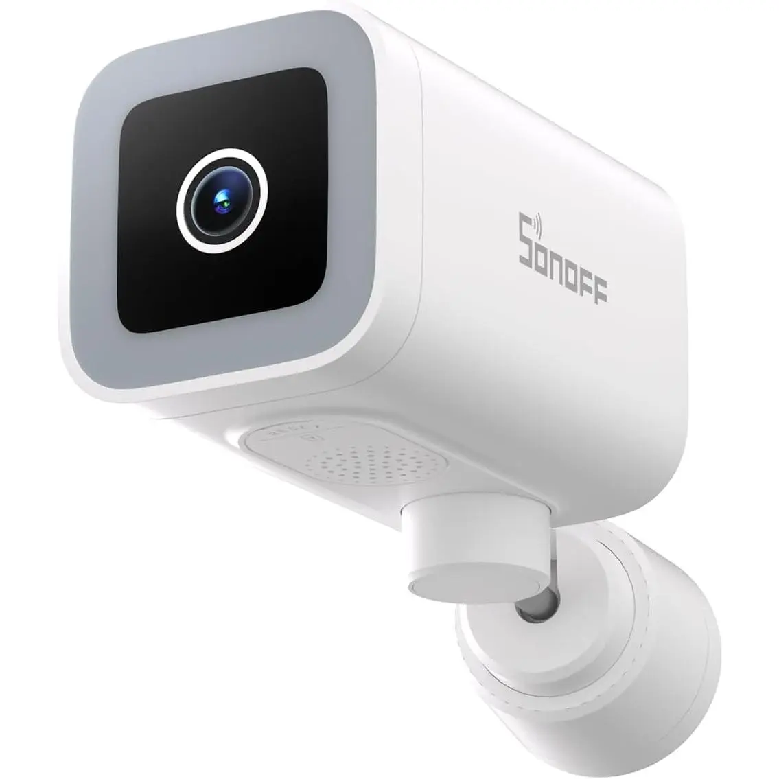 CAM-B1P Outdoor Security Camera, 2K HD & Color Night Vision, 180 Panoramic View, AI Human Detection & Tracking, IP65 Weatherproof, Two-Way Audio, Works with Smart Home Platforms