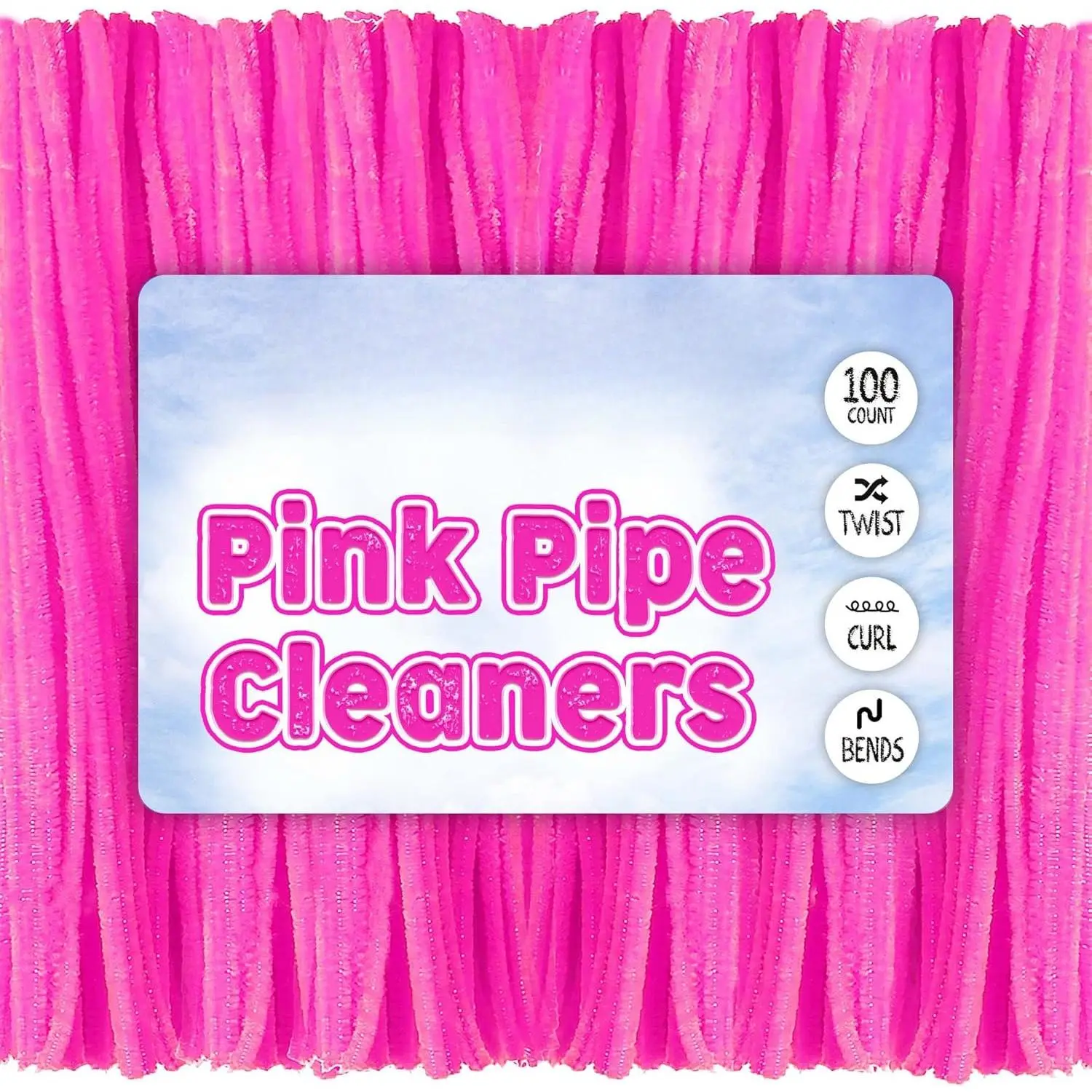 Pink 100 Pack 12 Inch