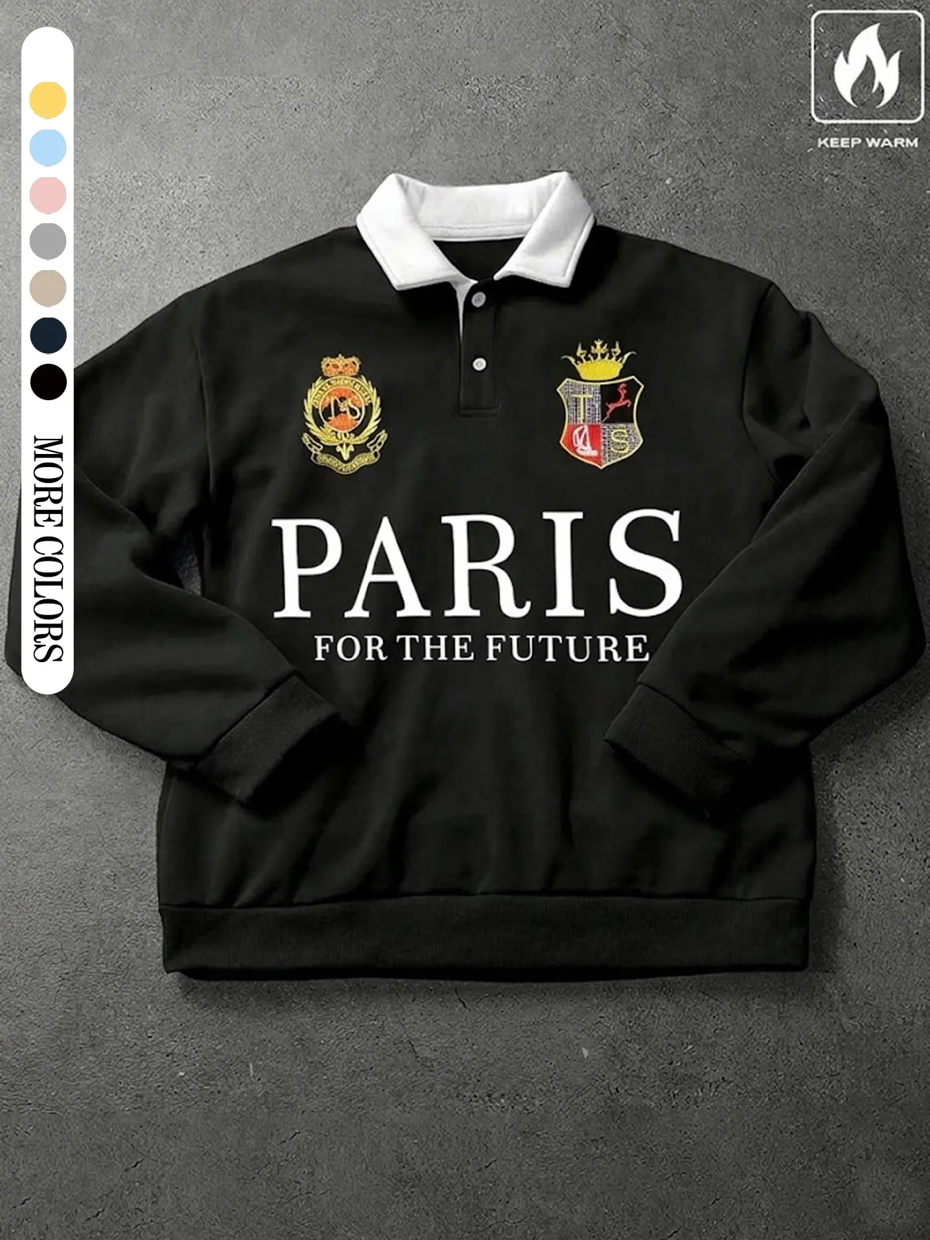 American Street Style Unisex Long Sleeve Sweatshirt, Fashionable Casual Vintage Youth Holiday Wear, Comfortable Campus Natural Fit, Tops
