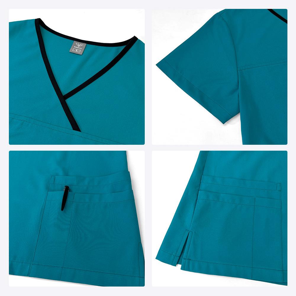 Women's Two-Piece Anesthesia Scrub Set, High-Stretch Workwear for OR Technicians & Nursing Staff