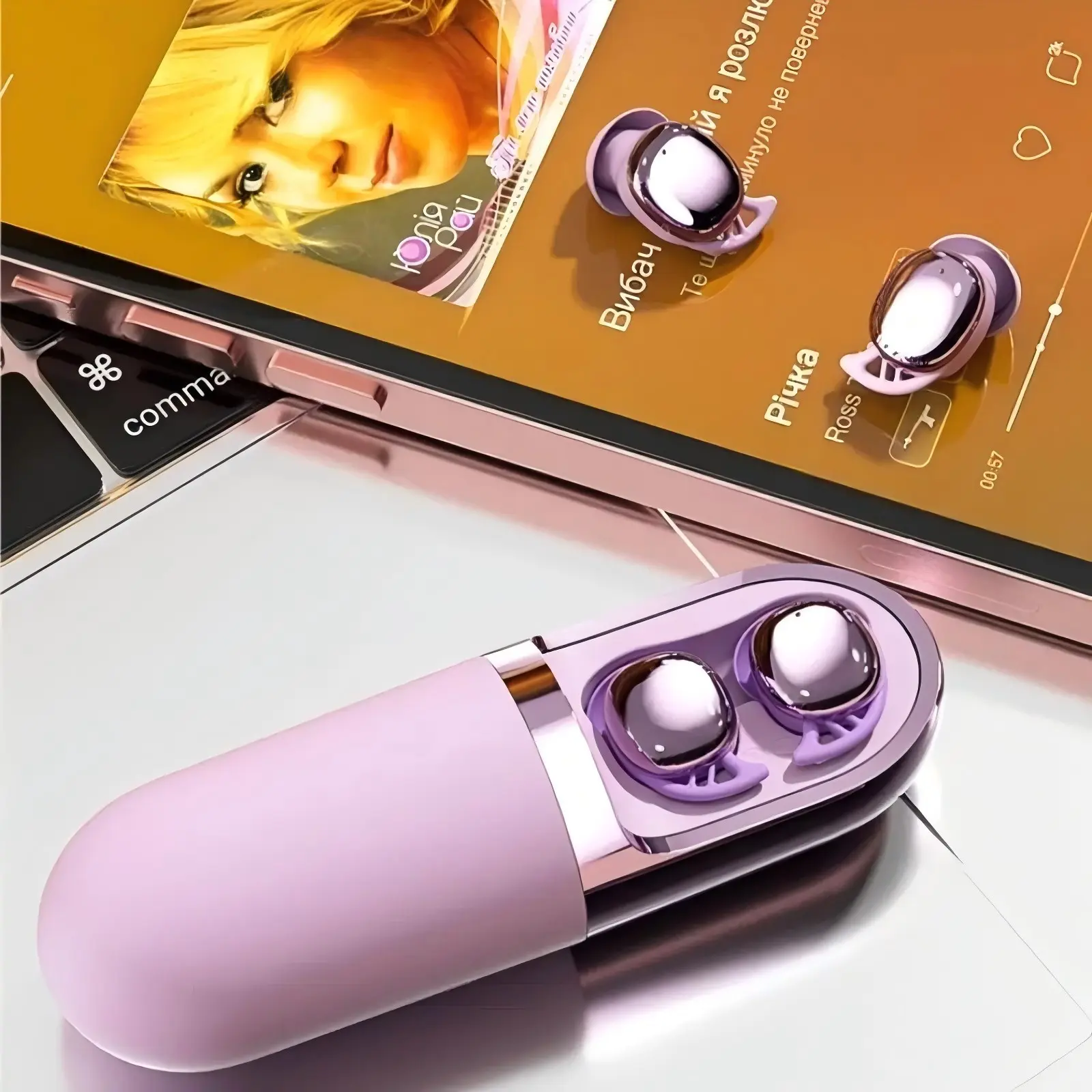 Multifunctional Vibration Earphones, Compact Design, Face/eye Massage, Fatigue Relief, Clear Sound, 2 Colors Available, Music/massage/sleep Aid