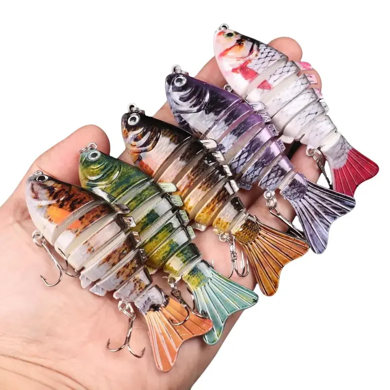 Multicolor Fish Shaped Soft Fishing Lure (5 Counts/set), Artificial Fishing Bait with Hook, Treble Hook Lures, Tackle Accessories for Outdoor Fishing, Fishing Lures Kit, Fishing Supplies