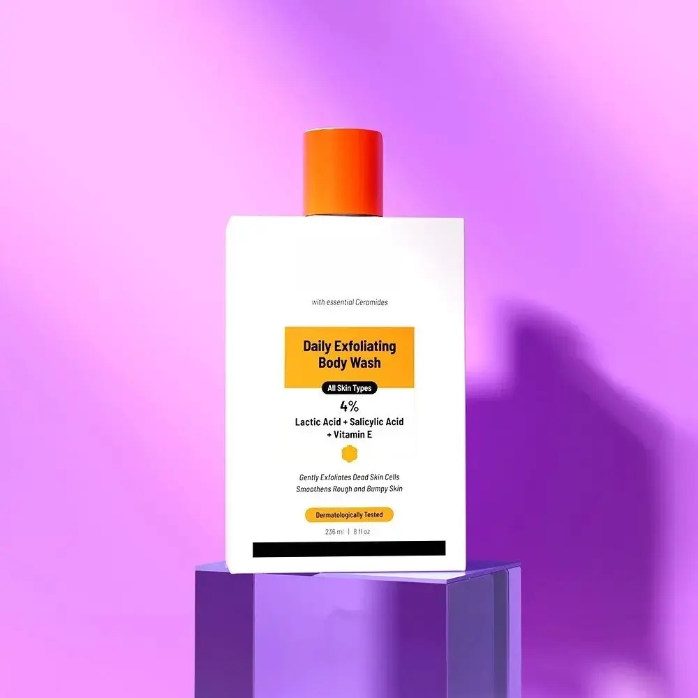 Exfoliating Body Wash with Lactic Acid - 16fl oz, Salicylic Acid, Smoothens And Hydrates, Suitable for all skin types, Body Care Wash