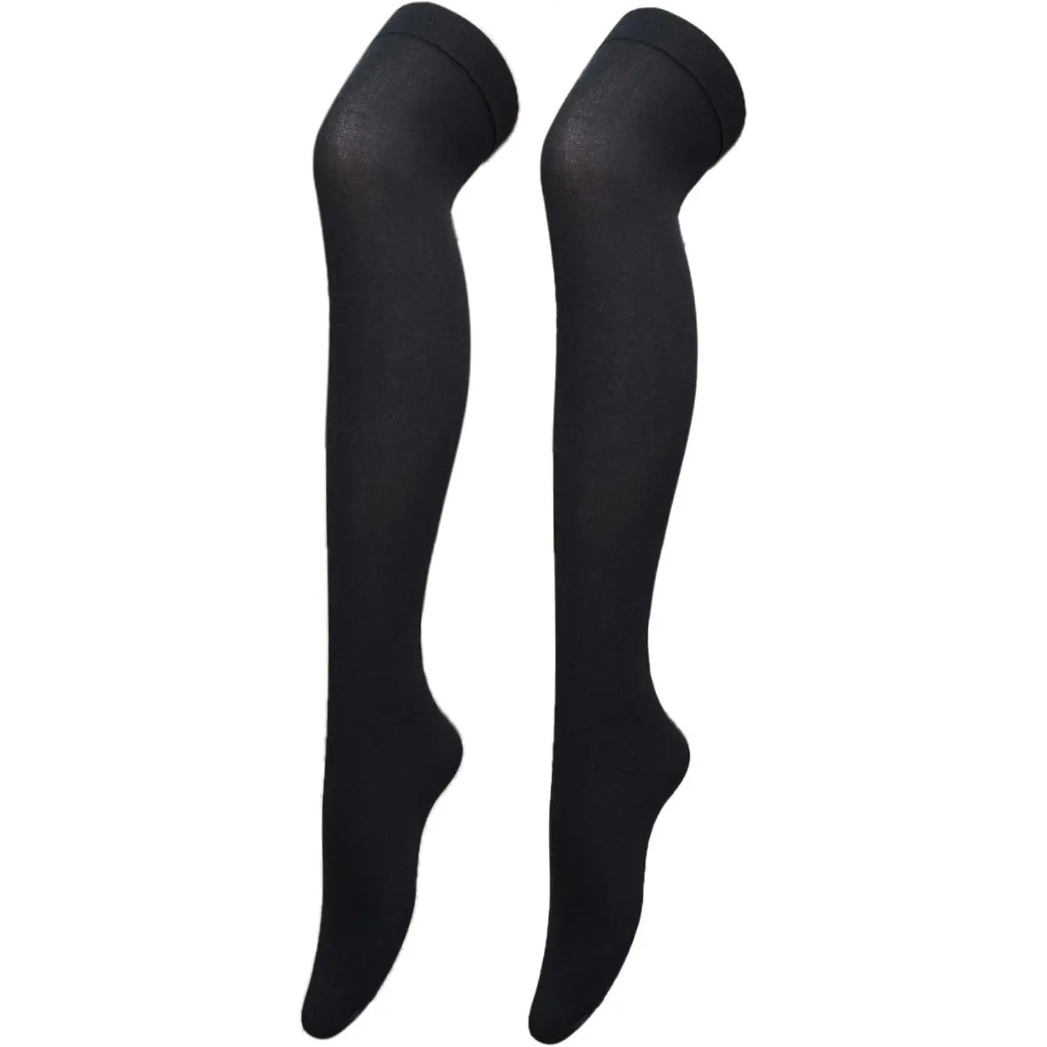 Women's Opaque Stretchy Nylon Over Knee Thigh High Stockings Costume Socks | Soft Lightweight Comfortable Halloween Party AccessoryGift