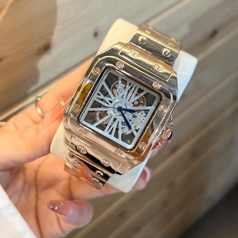 Kadi Men's Alloy Quartz Watch Hollow Transparent Bottom Men's Business Quartz Watch Wristwatch