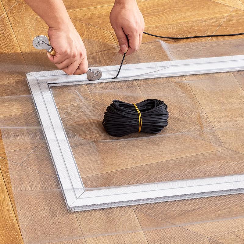 VEVOR Window Screen Spline, 100 ft x 0.125 in Window Screen Retainer Spline, PVC Window and Door Screen Spline, Hollow Serrated Screen Holder Spline, for Window Door Screen Repair and Replacement VEVOR Window Screen Spline, 100 ft x 0.125 in Window Screen Retainer Spline, PVC Window and Door Screen Spline, Hollow Serrated Screen Holder Spline, for Window Door Screen Repair and Replacement