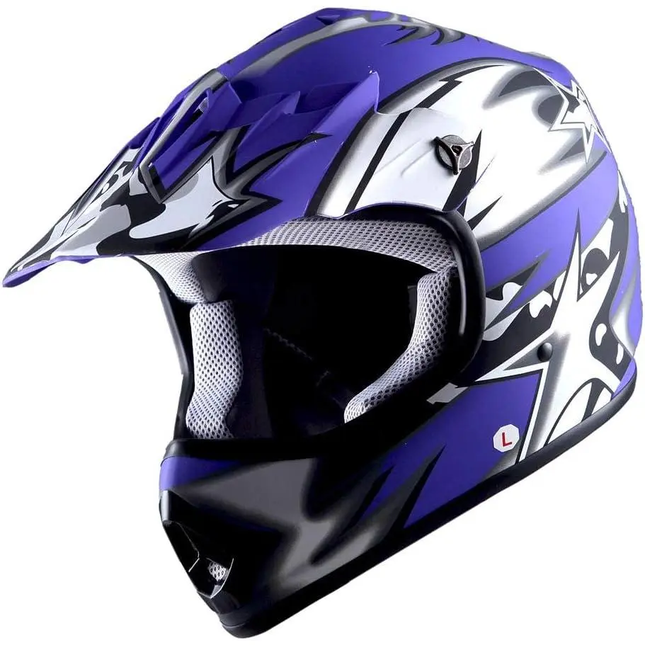 Motocross BMX MX ATV Dirt Bike Moutain Helmet Storm Black