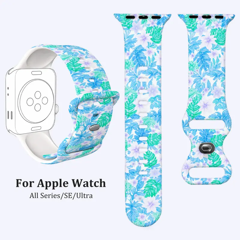 Apple watch Silicone Watch Band 38/40/41/42mm 44/45/46/49mm Unisex Series1/2/3/4/5/6/7/8/9/10/Ultra/SE Strong Resilience Break Resistant