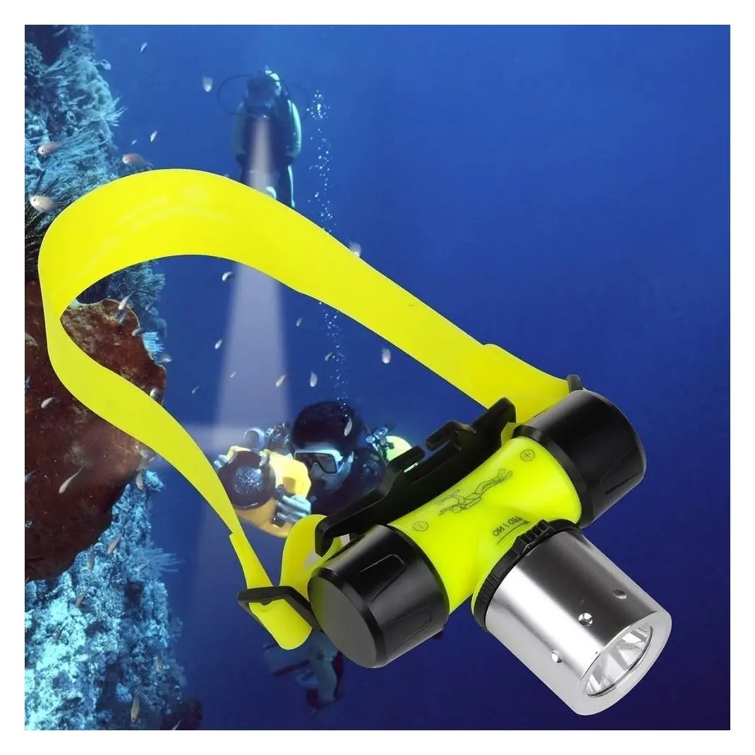 Waterproof 1200 Lumen Safety Headlamp Flashlight for Diving, Swimming, Hiking, Camping, Hunting, FishingGift