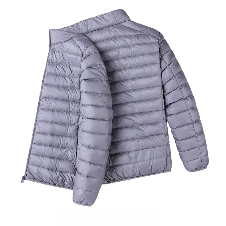 Men's Stand Collar Packable Puffer Jacket Lightweight Zip Up Quilted Down Coat Thermal Winter Outerwear cozy soft cool clean chic active sporty premium classic stylish durable trendy relaxed comfy modern vibe urban fresh hype Multi-Color