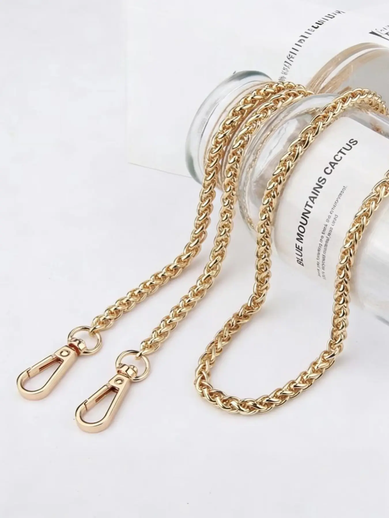 Metal Shoulder Strap Chain, Bag Chain Accessory, Metal Replaceable Belt, Fashion Accessories for DIY Projects, Handbag Straps, Chains, Belts, Bag Decorative Chain, Purse Accessory, Accessories For Bags, Chain Design