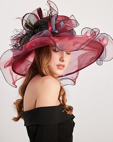 Fascinator Hats for Women Tea Party Hats and Gloves Pearl  display picture 3