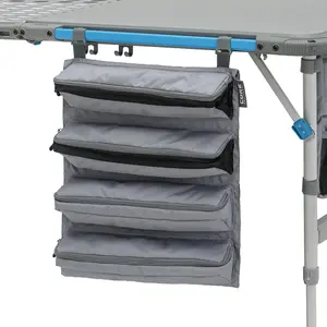Hanging Organizer |   s The 4 Foot Outdoor FlexRail Camp & Cook Table |   Portable  Beach, Picnic, Backyards, BBQ, Tailgate, Patio, and Party