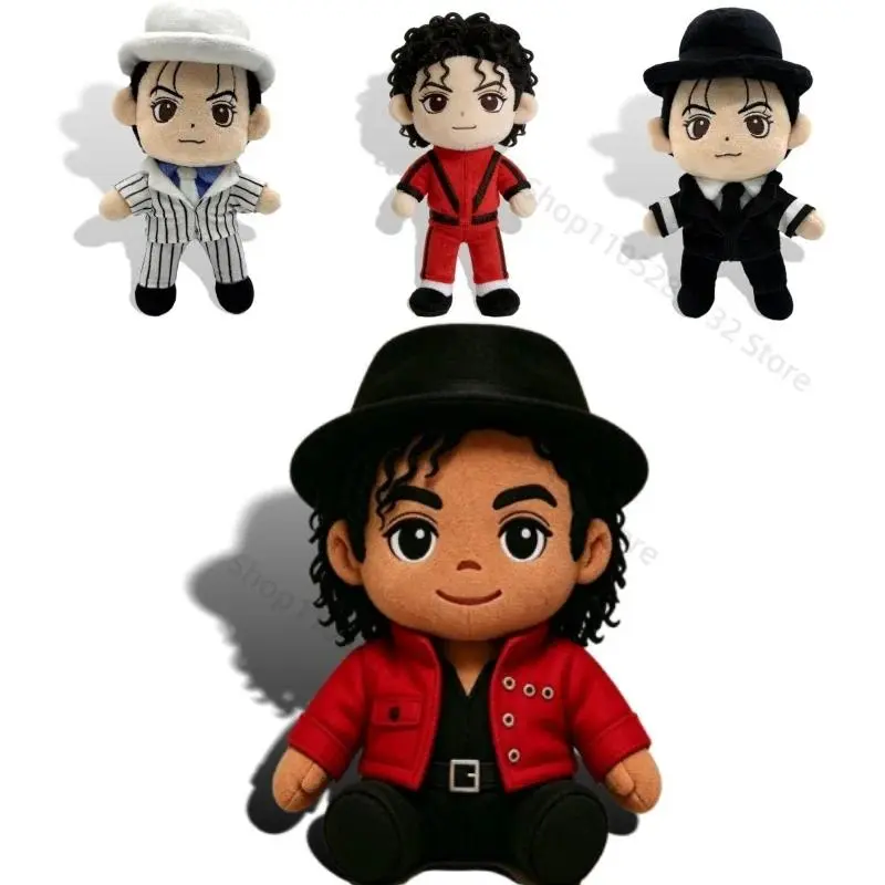 New Movie Michael Plush The King Of Pop Legendary Singer And Dancer Plush Soft Stuffed Anime Cartoon Plushies Doll Toy Gift
