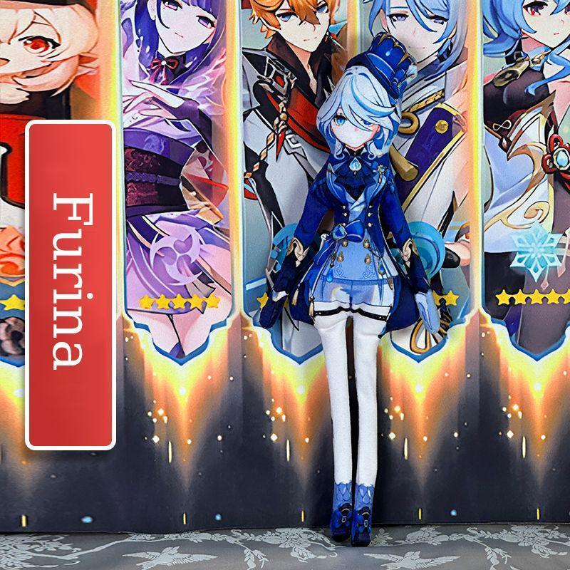 Game Genshin Impact Wanderer Xiao Morax Cosplay Plush Cotton Doll Slender Twistable Shape Room Decoration Abstract Model Gift