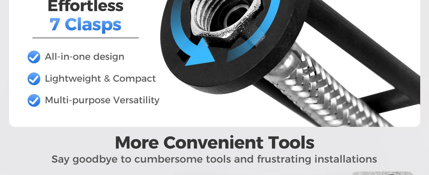 2 Pcs Multifunctional Sink Wrench, Basin Faucet Wrench, Plumbing Tools for Tight Spaces Kitchen Bathroom Home, Portable Installation Tool for Homeowners (A+B)