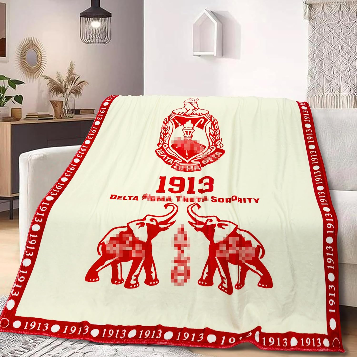 1913 Sorority Gifts for Women Girls Sister Super Soft Cozy Throw Blanket DST Blankets