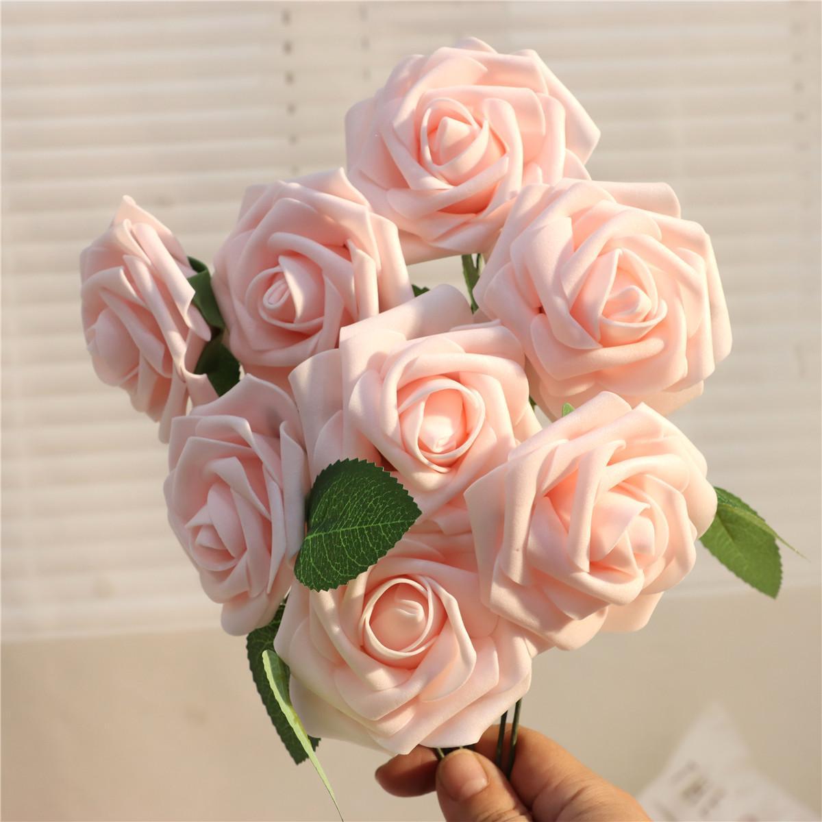 Fake Rose Petals for Unique Romantic Decor, 25pcs Realistic Red Roses for Wedding Decoration, Faux Rose Bouquet