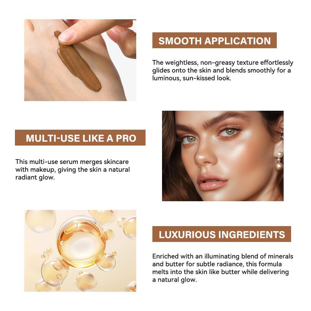 Butter Glow Bronzing Serum, Face Tanning Serum, 1 Box Gentle, Hydrating Nourishing Skincare Bronzing Drops for Radiant, Natural Sunkissed Complexion, Moisturizing Skin Care Product for Women, Moisturize, Bronze, Hydrate, Moisturizer, Moisturizing Formula