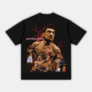 [🎉100% Cotton]Adult MAX HOLLOWAY "CHAMP" Graphic Tee – UFC & MMA Fan Shirt, Youth Boy & Adult Sizes, Wrestling and Boxing Merch, WWE Inspired Graphic T-Shirt, Oversized Unisex Streetwear, Combat Sports Apparel, Gift for Fight Fans