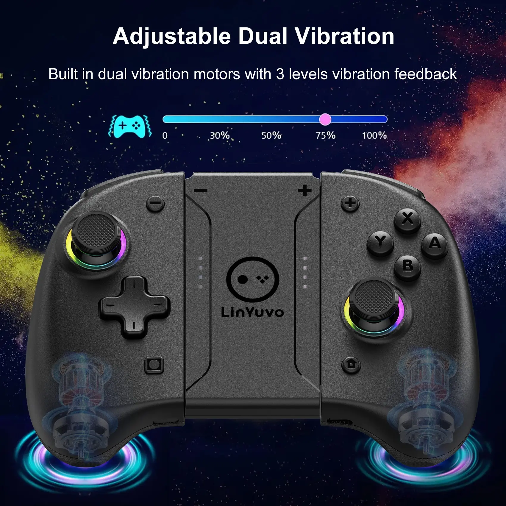 Nintendo Switch Oled Lite Linyuvo Pro Wireless Controller Gamepad, RGB Lighting & Turbo Burst, Elite Gaming Experience, Best Gift for Boys