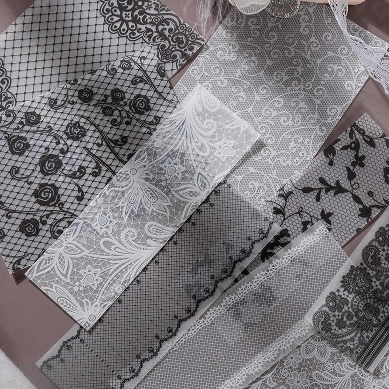 Vintage Lace Pattern Material Paper, 100pcs/box Mixed Style Scrapbooking & Stamping Paper, DIY Decorative Material for Scrapbooking & Journal Making, DIY Craft Kit, Creative Craft Kit