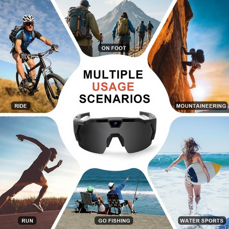 AI  sunglasses, outdoor sports recorder! Automatic Camera Memory Man Wearable Smart Multilingual Audio Glasses